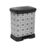 Poubelle à pédale motif carreaux de ciment 30L