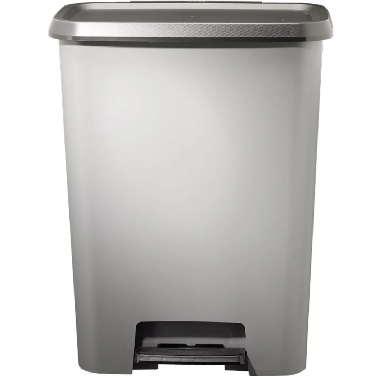 Poubelle à pédale plastique gris 50L