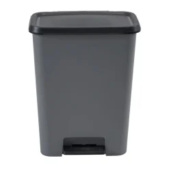 Poubelle à pédale plastique gris 50L