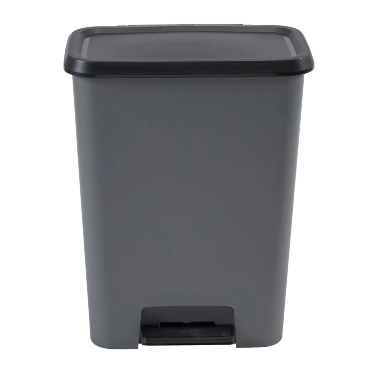 Poubelle à pédale plastique gris 50L