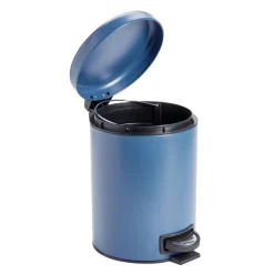 Poubelle à pédale salle de bain métal bleu 5L Ø20,5xH27,5cm < Gifi Clearance