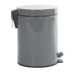 Poubelle ronde gris 5 L < Gifi