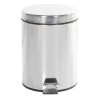 Poubelle ronde gris métallisé 5 L