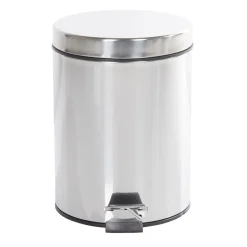 Poubelle ronde gris métallisé 5 L