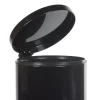 Poubelle ronde pédale noir 30L < Gifi