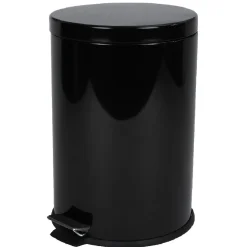 Poubelle ronde pédale noir 20 L < Gifi Online