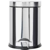 Poubelle salle de bain inox gris chromé 3L - Ø17xH24cm < Gifi Sale