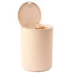 Poubelle salle de bain 5L plastique stries Ø18,5xH24cm (3modèles) < Gifi Online