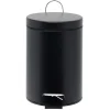 Poubelle salle de bain métal 3L noir