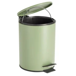 Poubelle salle de bain à pédale 3L vert sauge Ø17xH23,5cm < Gifi Sale