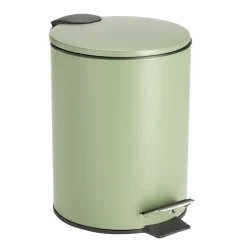 Poubelle salle de bain à pédale 3L vert sauge Ø17xH23,5cm < Gifi Sale