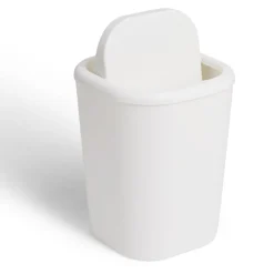 Poubelle salle de bain plastique blanc 3L