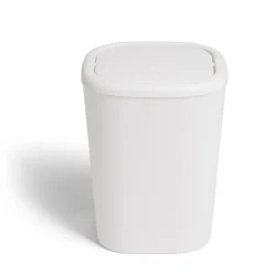 Poubelle salle de bain plastique blanc 3L