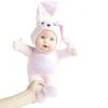 Poupon peluche rose H36cm