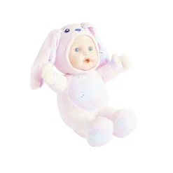 Poupon peluche rose H36cm