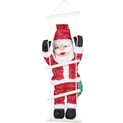 Père Noël gonflable grimpeur sur échelle