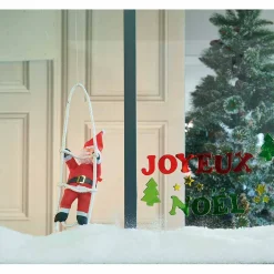 Père Noël grimpeur sur échelle h. 20 cm < Gifi Discount