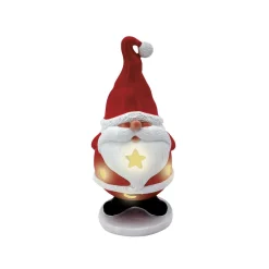 Père Noël lumineux solaire LED blanc chaud H31cm < Gifi Online