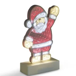 Père noël miroir infini lumineux 117LED H23,5cm < Gifi Sale