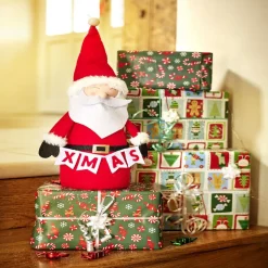 Père noël à poser en feutrine Ø14xH40cm < Gifi Sale