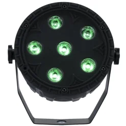 Projecteur de lumière disco rond 6LED RGB 360° avec télécommande H14cm