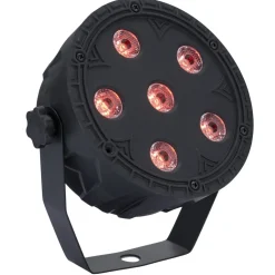 Projecteur de lumière disco rond 6LED RGB 360° avec télécommande H14cm