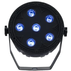 Projecteur de lumière disco rond 6LED RGB 360° avec télécommande H14cm