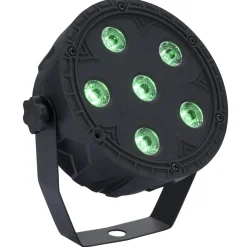Projecteur de lumière disco rond 6LED RGB 360° avec télécommande H14cm