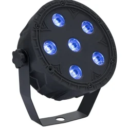 Projecteur de lumière disco rond 6LED RGB 360° avec télécommande H14cm