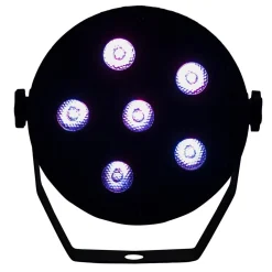 Projecteur de lumière disco rond 6LED RGB 360° avec télécommande H14cm