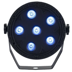 Projecteur de lumière disco rond 6LED RGB 360° avec télécommande H14cm