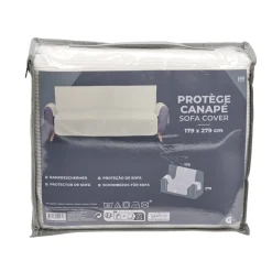 Protège canapé côtelé L279xH179cm - 2 modèles gris ou blanc < Gifi Best