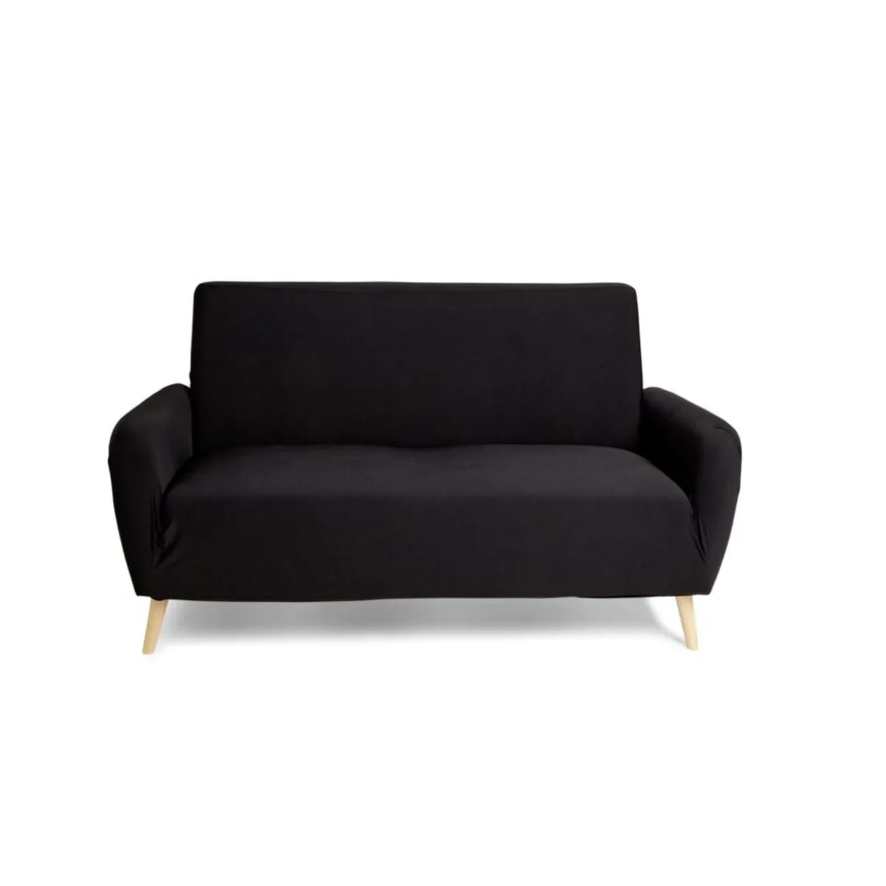 Protège canapé extensible 2 places L145-185cm noir