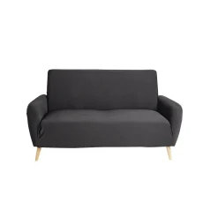 Protège canapé extensible 2 places L145-185cm gris foncé