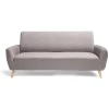 Protège canapé extensible 3 places uni gris 195 à 230 cm