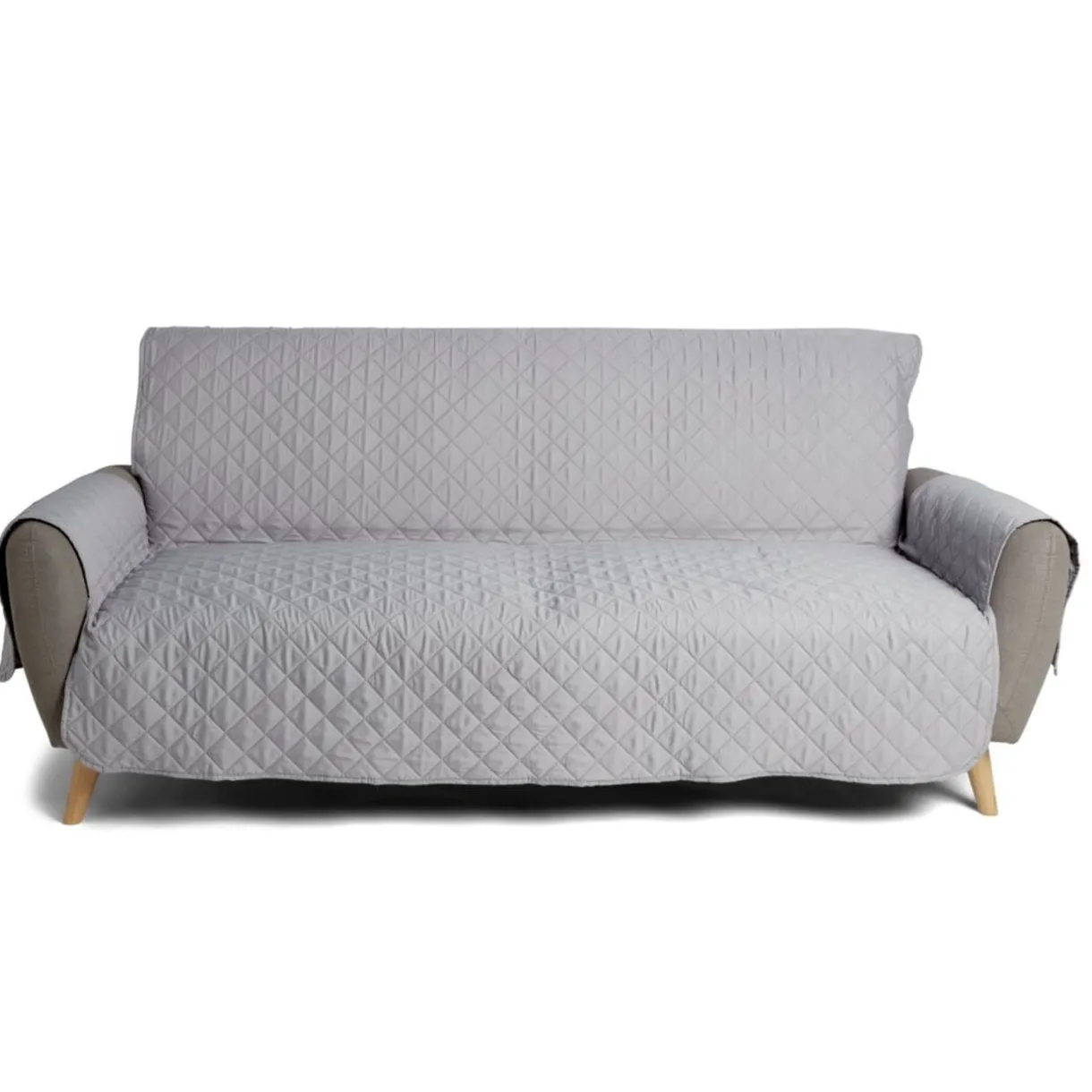 Protège canapé 3 places L279xH179cm molleton gris foncé < Gifi Sale