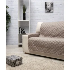Protège canapé 3 places taupe uni < Gifi Outlet