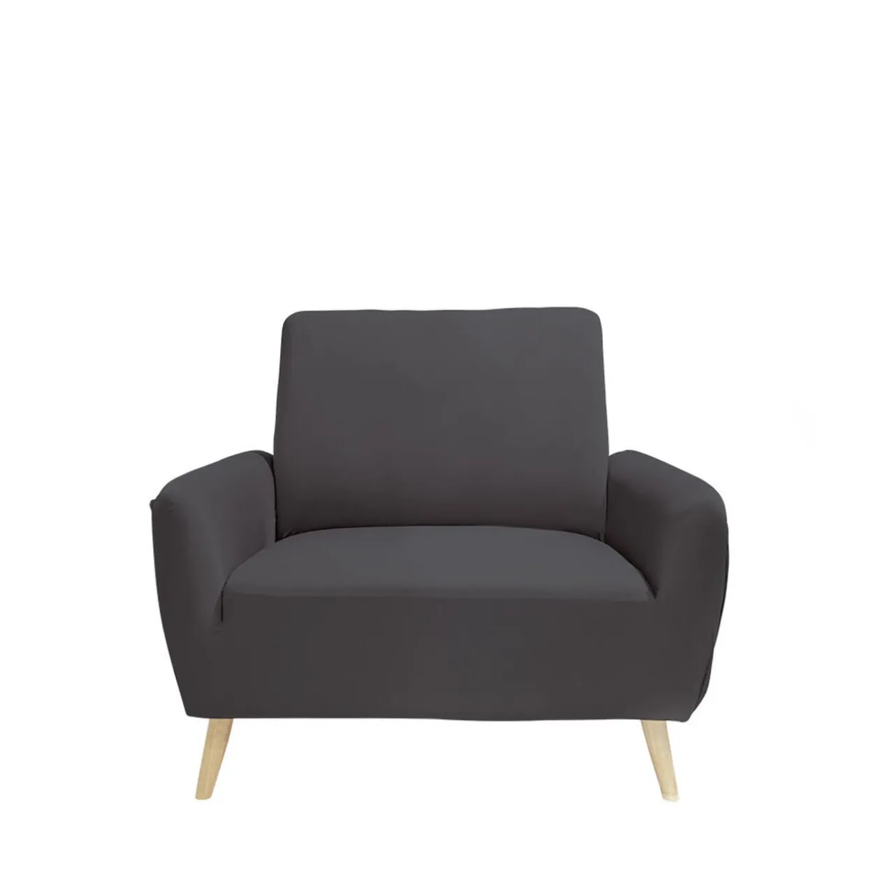 Protège fauteuil extensible L90-145cm gris foncé