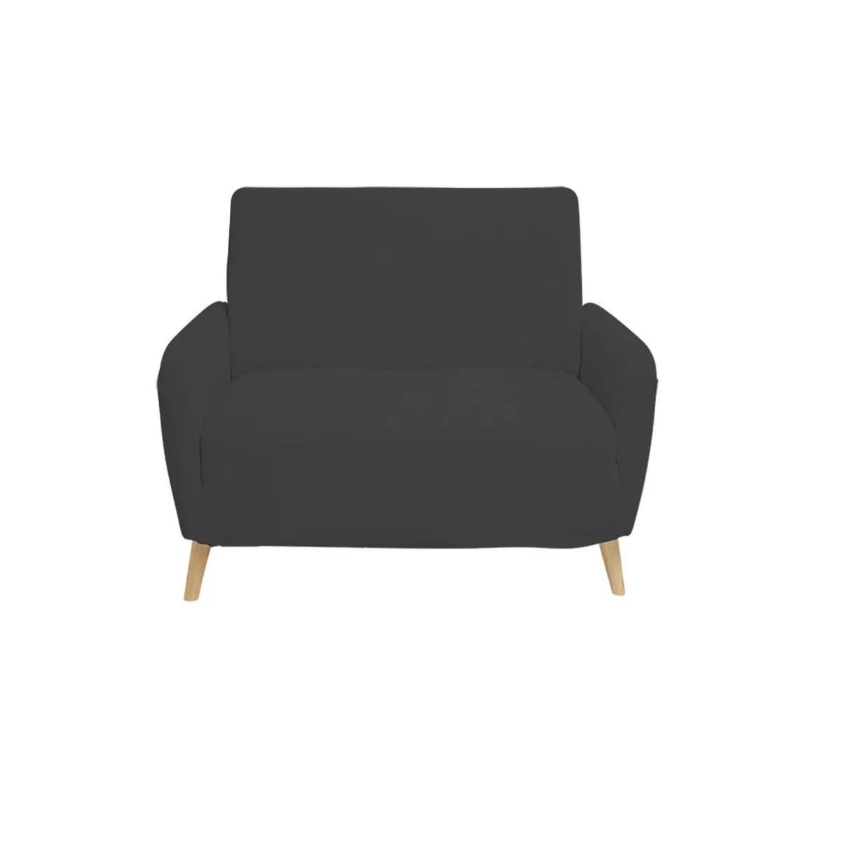 Protège fauteuil extensible L90x145cm velours côtelé gris foncé < Gifi Sale