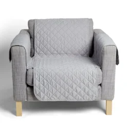 Protège fauteuil L165xH179cm molleton gris foncé < Gifi