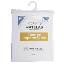 Protège matelas blanc imperméable 160x200cm < Gifi Clearance