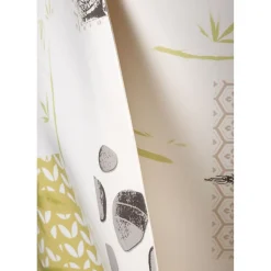 Protège table imprimé fleur galet Zen vert 140 cm