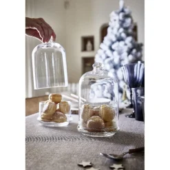 Présentoir pâtisserie sous cloche verre transparent