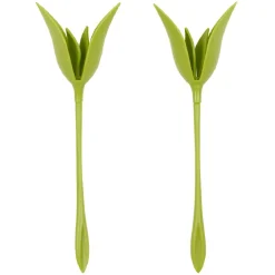Présentoir serviette papier forme tige verte fleur < Gifi