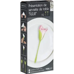 Présentoir serviette papier forme tige verte fleur < Gifi