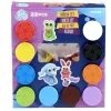 Pâte à modeler x10 pots 55g et 12 moules plastique