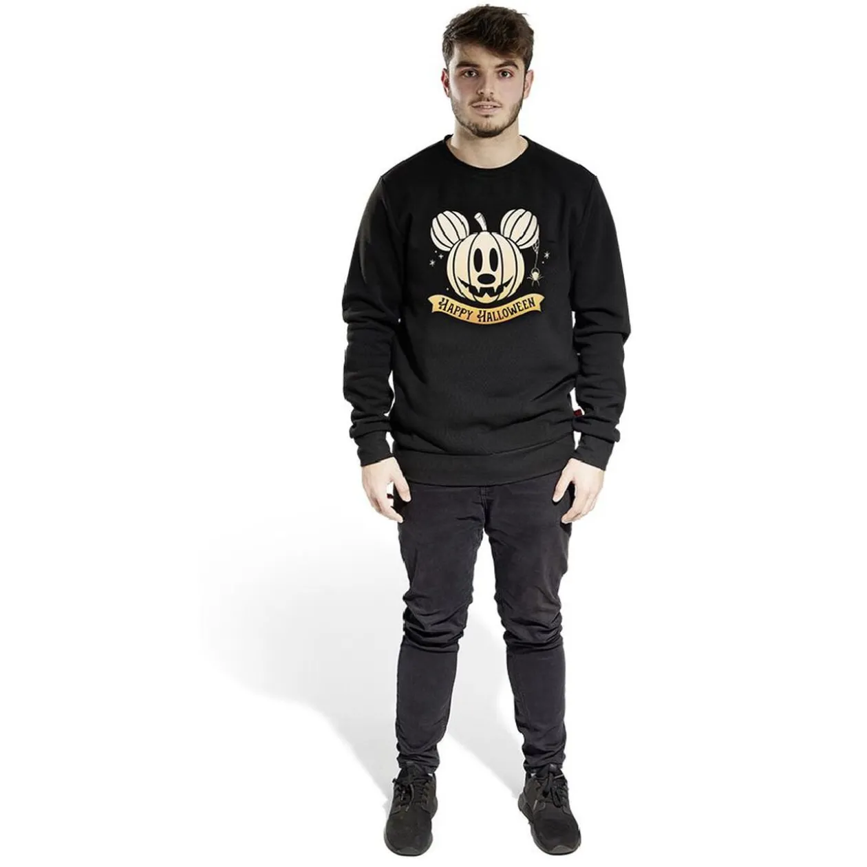 Pull adulte Disney Halloween Mickey phosphorescent - Taille L