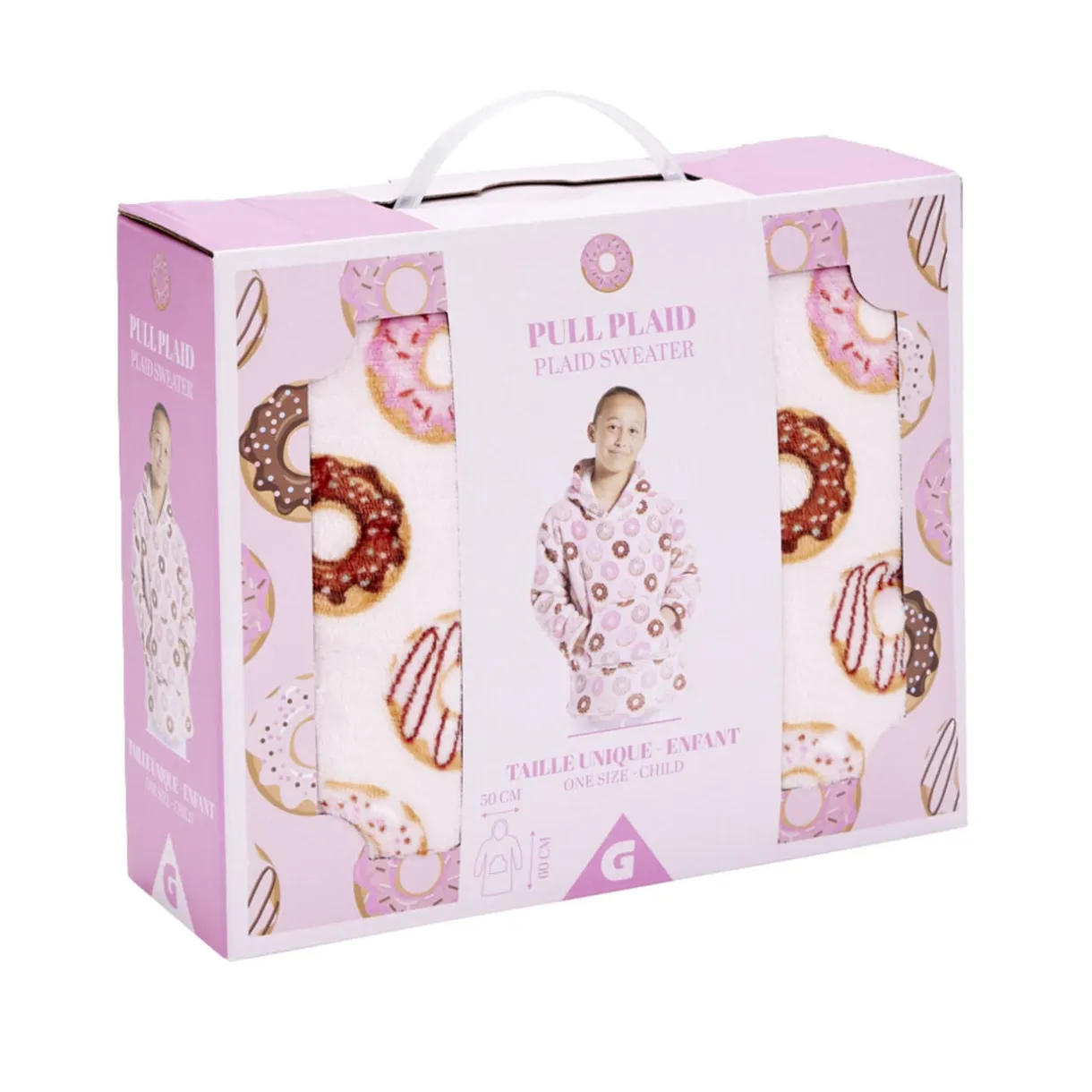Pull plaid enfant motif donut Taille unique < Gifi Hot