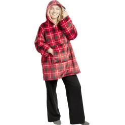 Pull plaid Noël adulte à capuche rouge et vert 70xH80cm (4 modèles) < Gifi Outlet