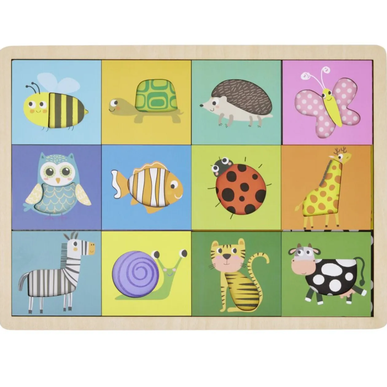 Puzzle animal éducatif bois 30x22cm